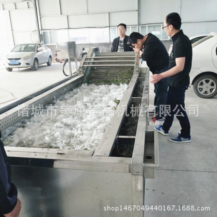 全自动苹果果蔬气泡清洗机流水线 专业生产食品机械外贸出口设备