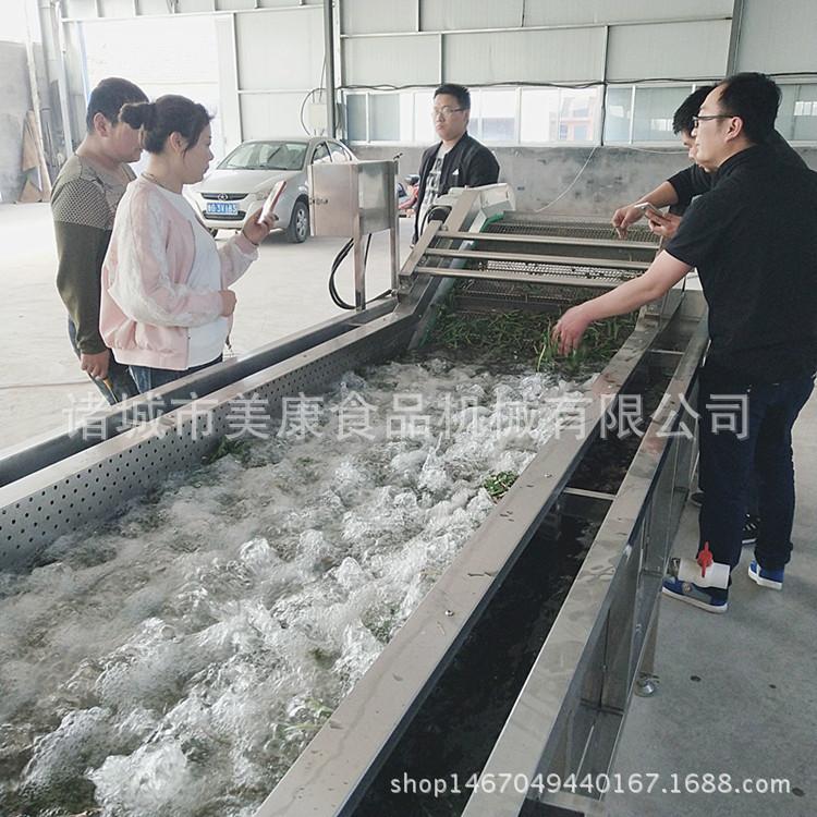 商用不锈钢洗菜机 全自动连续式清洗机 净菜加工流水线