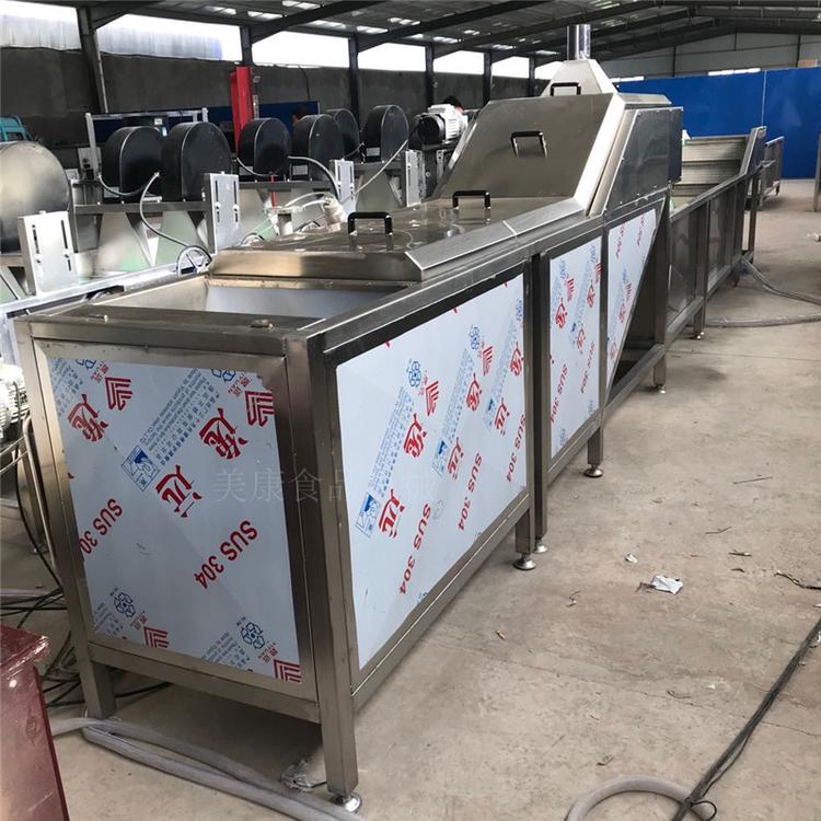 美康小型牛肉蒸煮机 肉制品卤制蒸煮流水线不锈钢材质自动出料