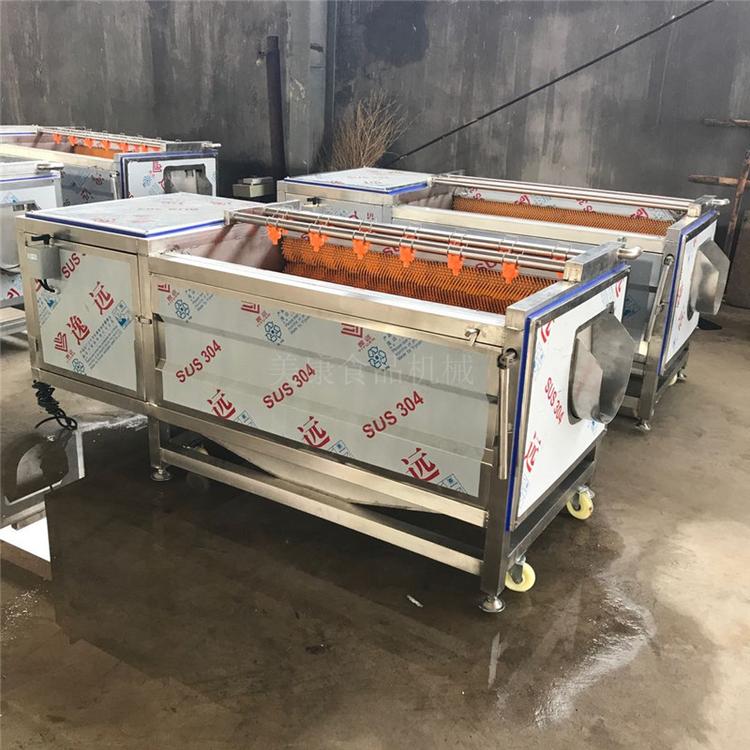 直销半夏清洗去皮机 毛刷式中草药清洗机 根茎类清洗机厂家定做