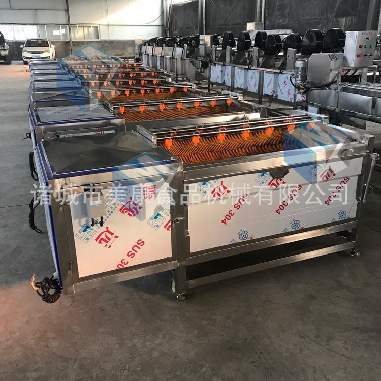 蜜署全自动U型毛刷去皮清洗机 果蔬加工生产厂家 地瓜清洗去皮机