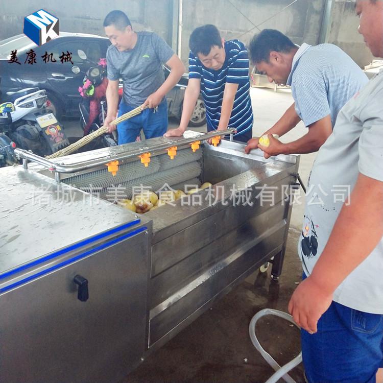 不锈钢萝卜清洗机 毛刷萝卜清洗机 毛刷辊清洗机