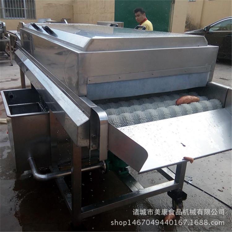 喷淋式毛刷清洗机 连续式萝卜清洗机 高压毛刷辊清洗机厂家热销