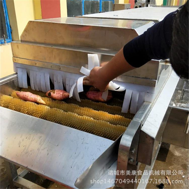 连续式海蛎子清洗机 海蛎子毛辊清洗设备 高压喷淋毛辊清洗机