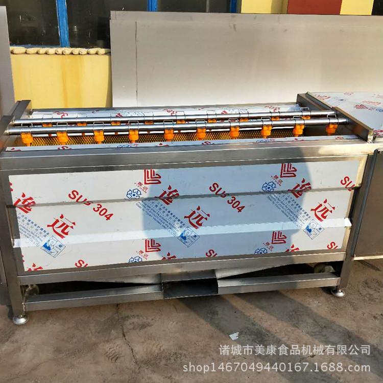厂家直销毛刷清洗机 喷淋式毛辊清洗机 芋头毛辊清洗设备