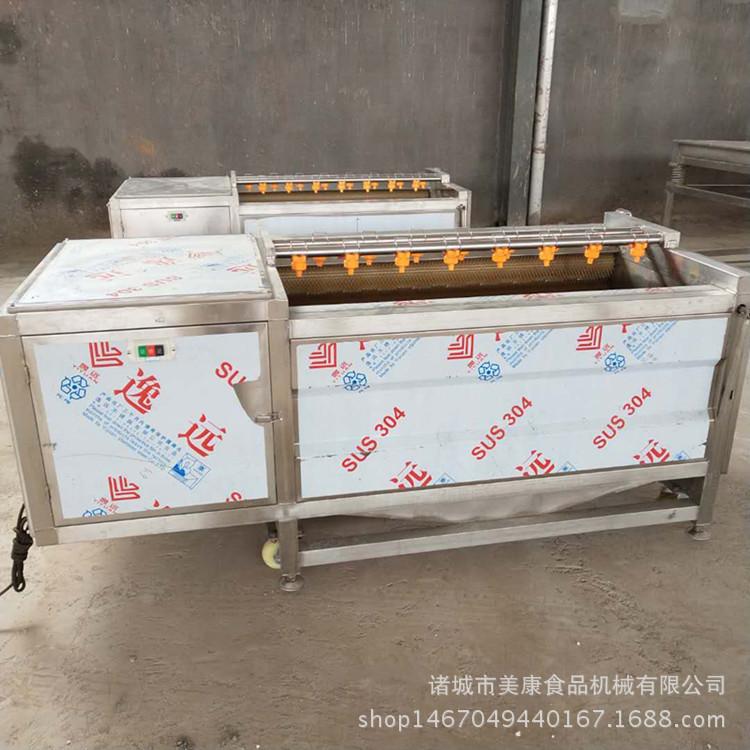 厂家大姜清洗加工设备 毛刷清洗去皮机 毛辊清洗机价格