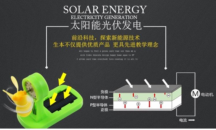 太阳能发电机中小学科学实验器材DIY课外制作光伏新能源科技驱动
