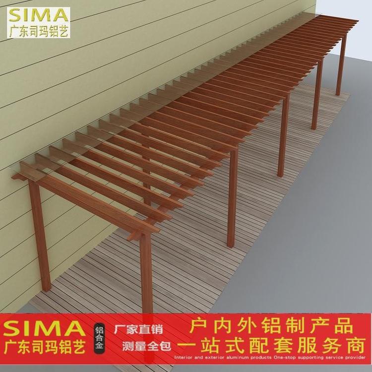 厂家定制铝合金葡萄架设计制作 仿木葡萄架测量安装