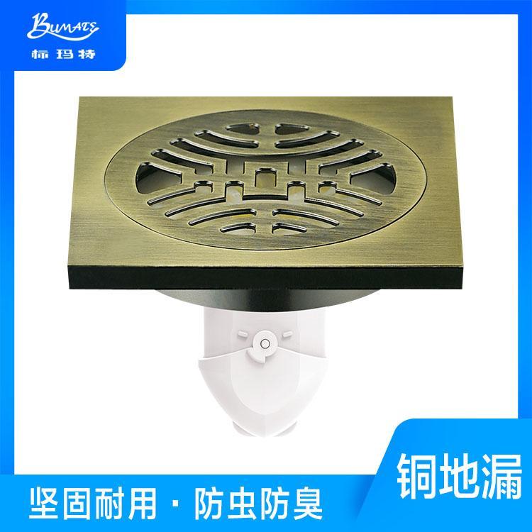 淋浴房排水防臭地漏 标玛特加长方形地漏 全铜卫生间防臭地漏