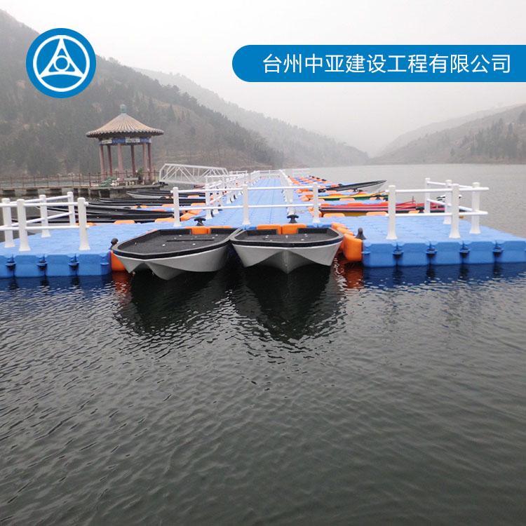 水上平台浮筒厂家 中亚水上工程 水上休闲钓鱼平台