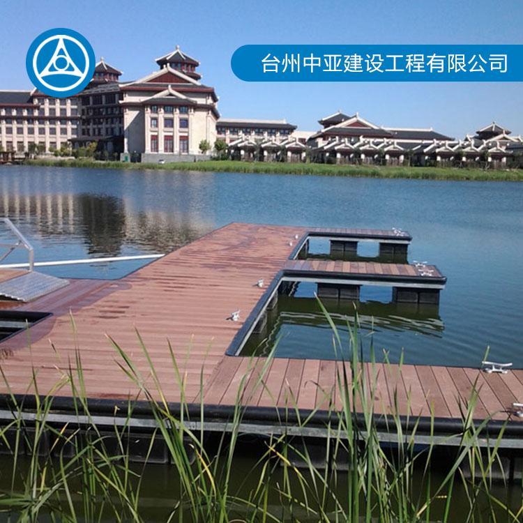 浮筒码头生产商 中亚水上工程 塑料浮筒水上观光平台