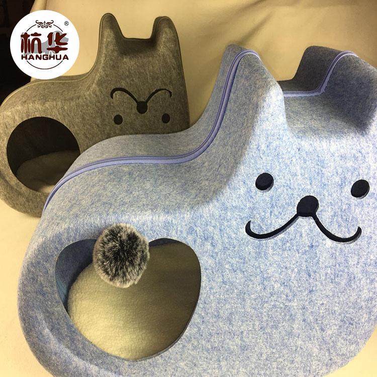 浙江保暖毛毡猫窝隔热保温 杭华网红猫窝宠物舒适