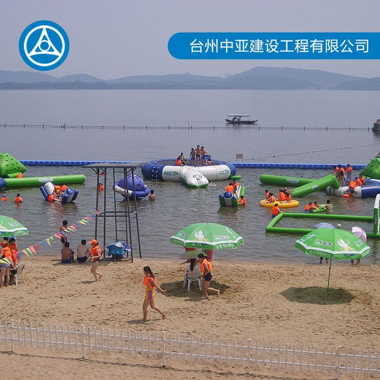 搭建浮筒水上游泳池休闲 中亚水上工程 水上闯关乐园生产商