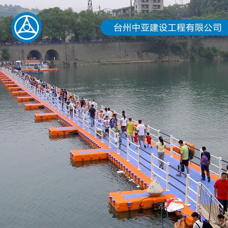 塑料浮筒水上工程建造 摩托艇码头厂家直销