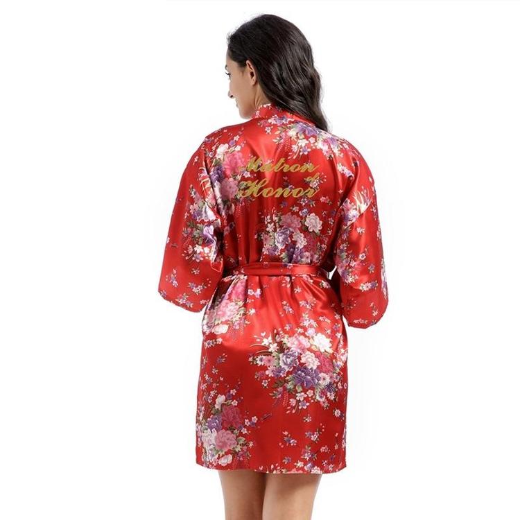 夏季水仙花新娘晨袍批发 天宝工伴娘晨袍批发