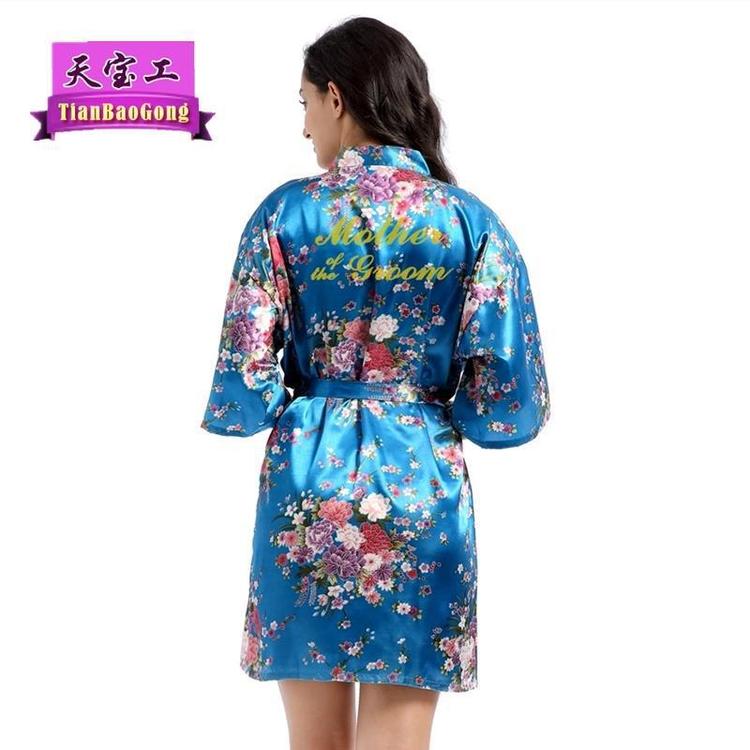 现货水仙花新娘晨袍批发 天宝工薄款睡袍厂家