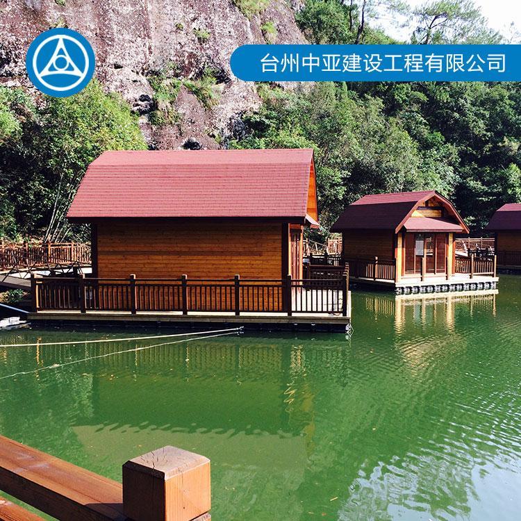 供应水上浮筒游泳池休闲 中亚水上工程 观光平台水上木屋定制