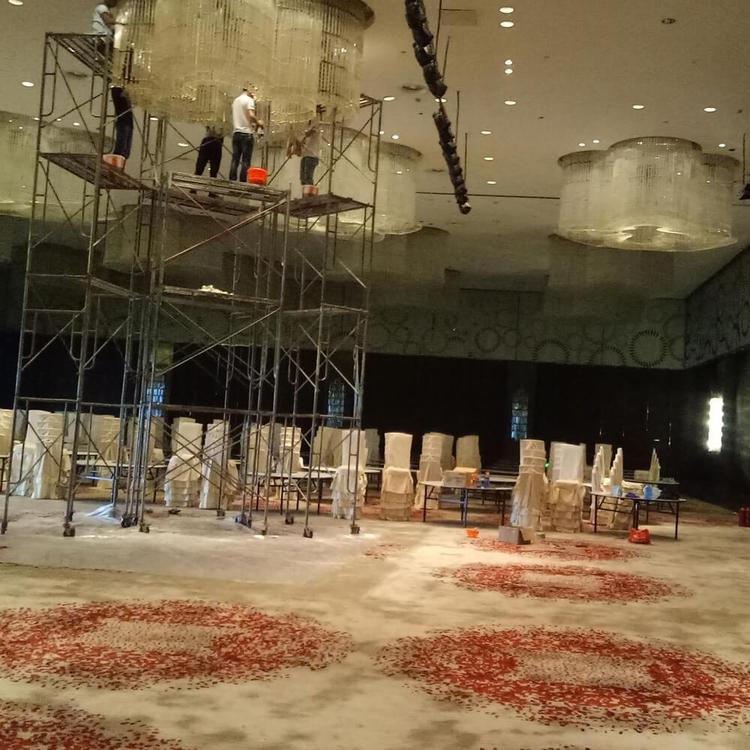 视情况确定工期清洁水晶灯清洗灯具扬州清洁大型水晶灯安装维修各类灯具