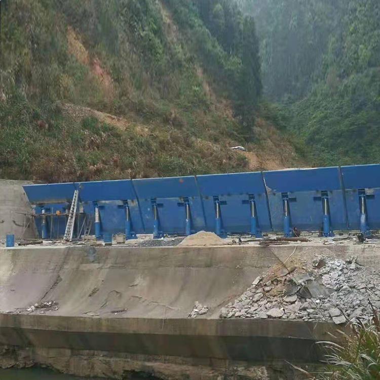 【瑞鑫】钢制翻板闸门 合页坝 液压活动坝厂家报价