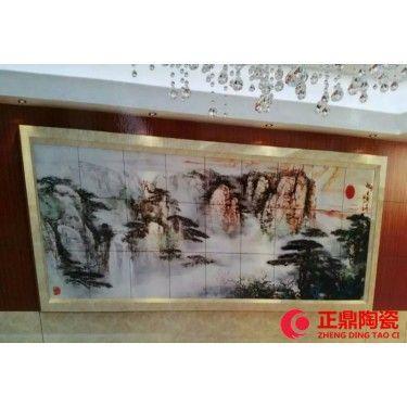 展厅大型瓷板画 展厅大型手绘瓷板画厂家 订做展厅大型瓷板画