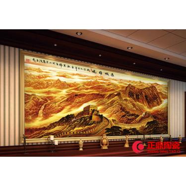 艺术圆形瓷片定做 创意背景瓷板画 学校文化墙瓷板画