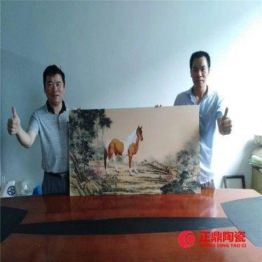 手绘瓷板画工艺品 人物肖像瓷板画订做 客厅瓷板画挂件