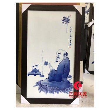 仿古青花瓷板画 个人瓷板画订做