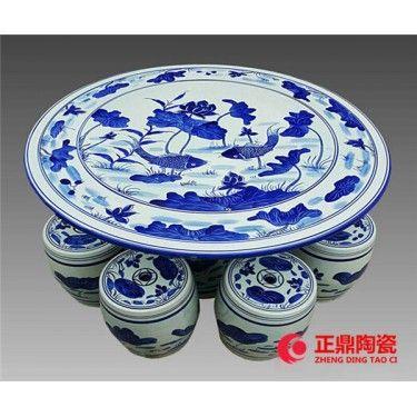 龙凤呈祥陶瓷桌凳 年年有余陶瓷桌凳 花开富贵陶瓷桌凳