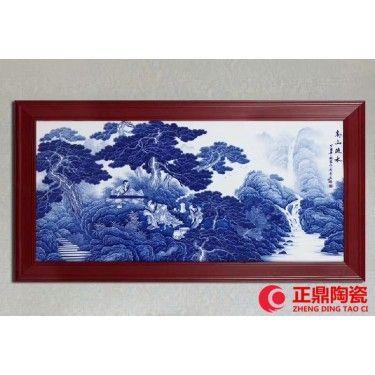 青花瓷板画定制 青花瓷板批发 景德镇青花瓷板画厂家