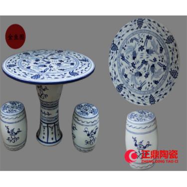 圆形陶瓷桌子 正方形陶瓷桌子 青花陶瓷桌子