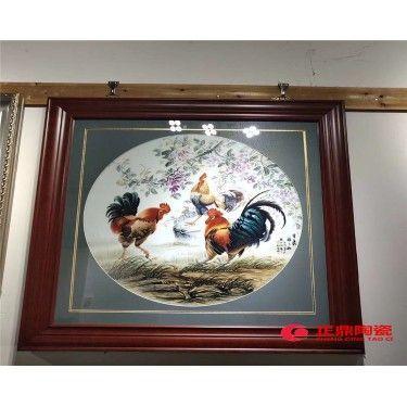 客厅瓷板画 客厅瓷板画定做 装饰瓷板画