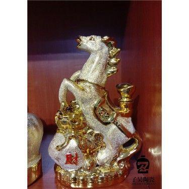 周年礼品酒瓶定做 艺术酒瓶定做 中国红陶瓷酒瓶