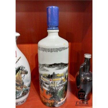 陶瓷酒罐定做 青花瓷器酒瓶定做 青花陶瓷酒瓶厂家
