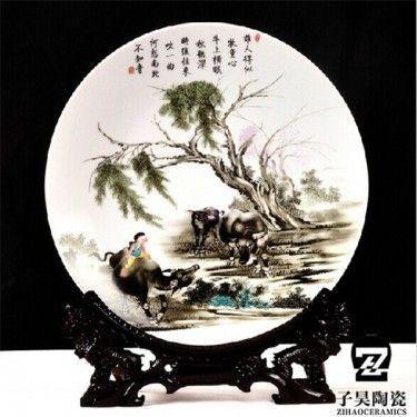 景德镇纪念盘厂 景德镇礼品摆盘厂家  私人订制纪念盘定做