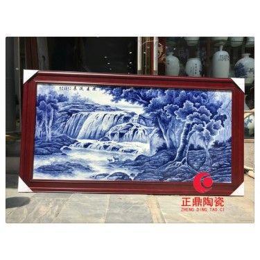 大型瓷板画 家庭墙壁大型瓷板画 山水瓷板画厂家