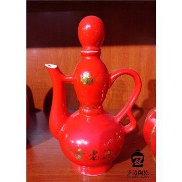 陶瓷酒瓶生产厂家 中国红陶瓷酒瓶 陶瓷酒瓶订制