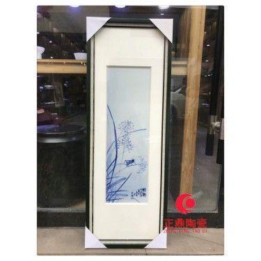 春夏秋天四条屏 山水瓷板画定做 家庭装饰瓷板画
