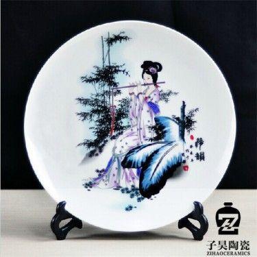 定做纪念盘画像 定制纪念盘摆盘 陶瓷摆盘定做