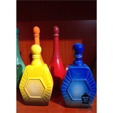 彩色手抓瓶陶瓷酒瓶 白酒陶瓷酒瓶 定做白酒空酒瓶