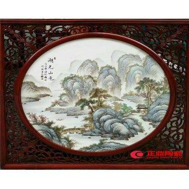 山水四季瓷板画 花草瓷板画 背景瓷板画