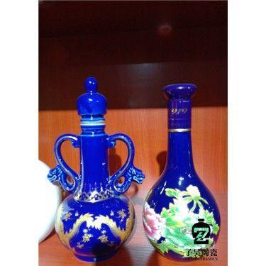 贴花陶瓷酒瓶定做 陶瓷分酒器定做 礼品陶瓷分酒器