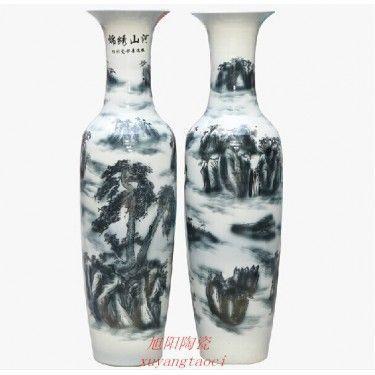 厂家定做陶瓷大花瓶  景德镇仿古青花  景德镇大花瓶定制