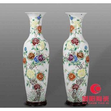 手绘青花陶瓷大花瓶 定做景德镇大花瓶 厂家直销景德镇陶瓷器