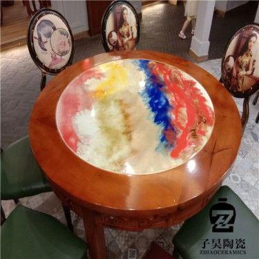 镶嵌陶瓷桌子 户外陶瓷桌子 餐厅陶瓷桌子定做