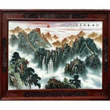 定做瓷板画 瓷板画定制 青花瓷板画厂家