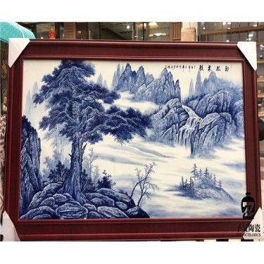 壁画定做 正方形陶瓷壁画订制 创意瓷板画定做
