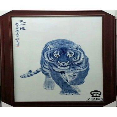 山水瓷板画定做 青花瓷板画厂家  瓷板画定制