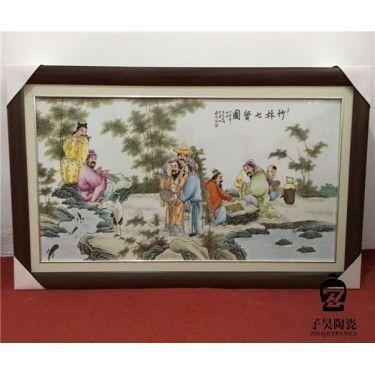 山水瓷板画定做 青花瓷板画厂家 人物瓷板画定做