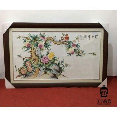 艺术瓷板画定做 创意瓷板画定做 艺术圆形瓷片定做