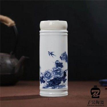 厂家直销陶瓷保温杯 定做陶瓷茶杯 陶瓷礼品杯子
